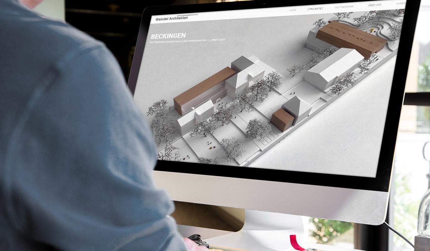 Webdesign und -programmierung für Weindl Architekten in Waldbronn